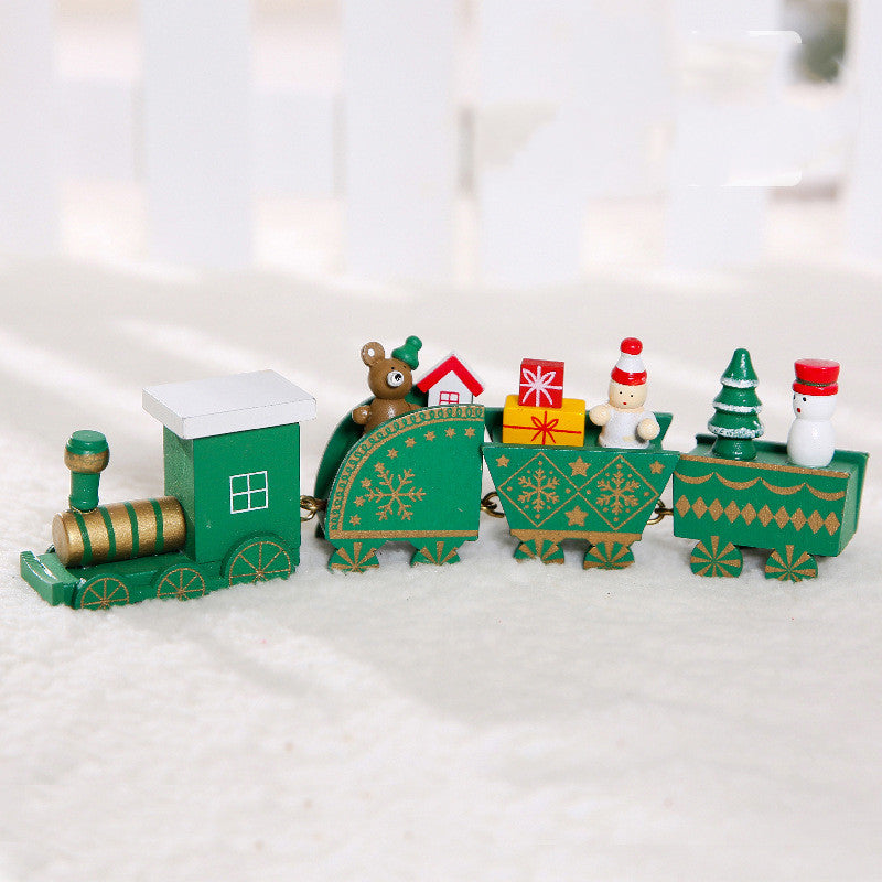 Christmas Wooden Train Decorations | Xmas Holiday Decor