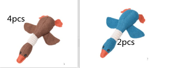 Squeaky Plush Dog Toys - Soft Animal Puzzle Chew Toys for Small & Medium Dogs