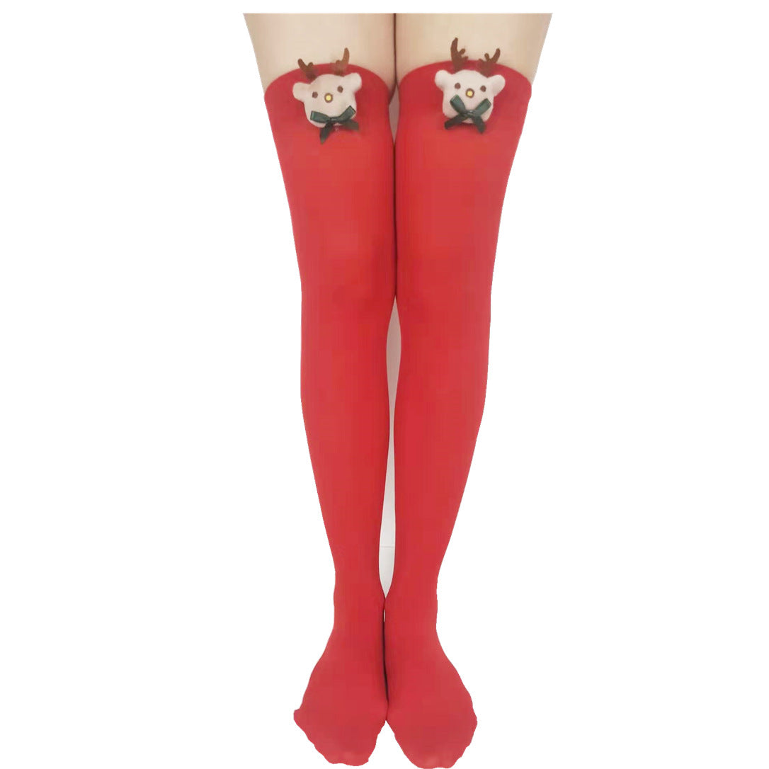 Christmas Striped Socks with Cute Accessories | Holiday Gift