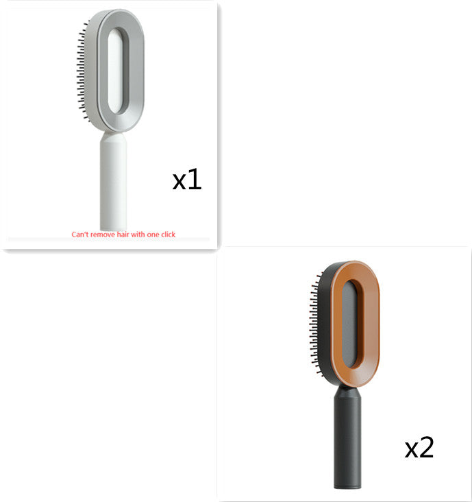 Self Cleaning Hair Brush for Women One-Key Loss Airbag Massage Scalp