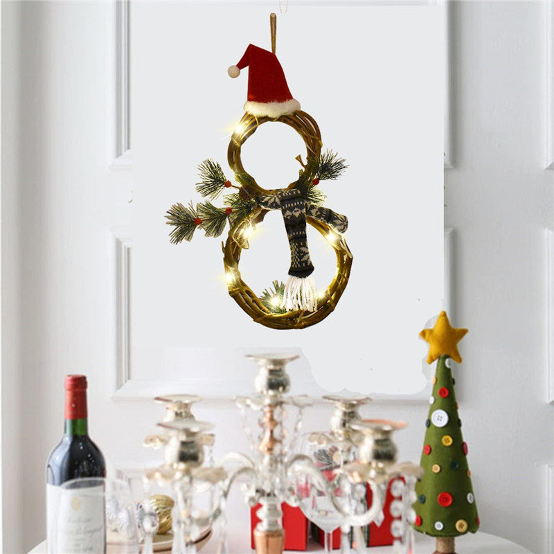 Christmas Decorations Lights Vine Circle | Xmas Holiday Decor