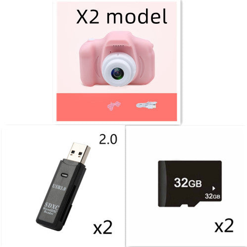 X2 HD Mini Cartoon Kids Digital Camera - Children’s Gift Camera