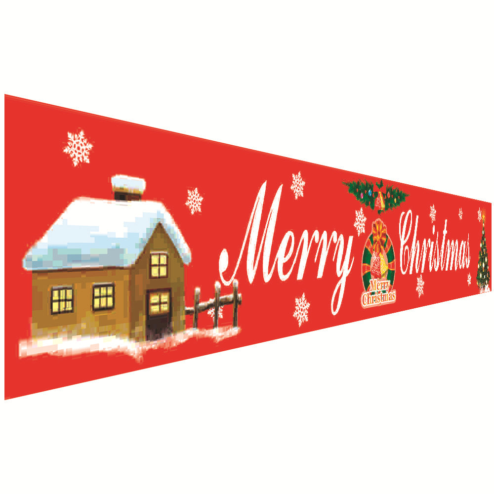 Christmas Decorations Couplets Curtains Banners Pull Flags Hanging