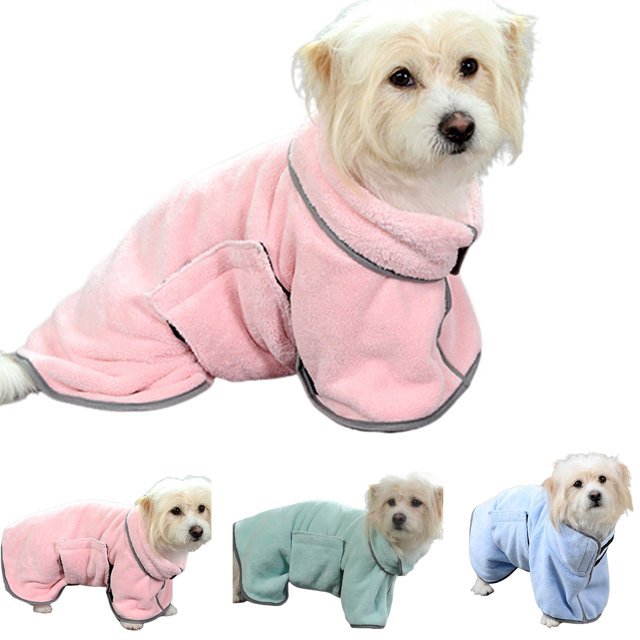 Quick-Dry Dog Bathrobe Towel - Super Absorbent Microfiber Pet Drying Coat