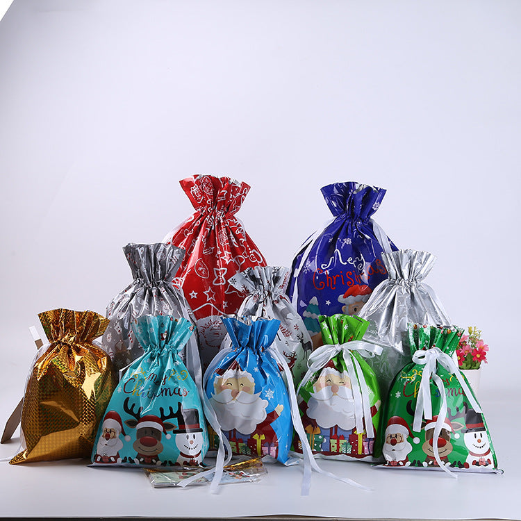 Christmas Gift Wrapping Bag Drawstring Decoration | Xmas Holiday Decor