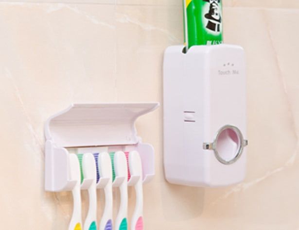Bathroom Accessories Set - Soap Dispenser, Toothbrush Holder & Tray