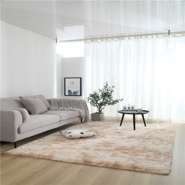 Tie-Dye Gradient Area Rug - Soft Bedroom & Living Room Carpet