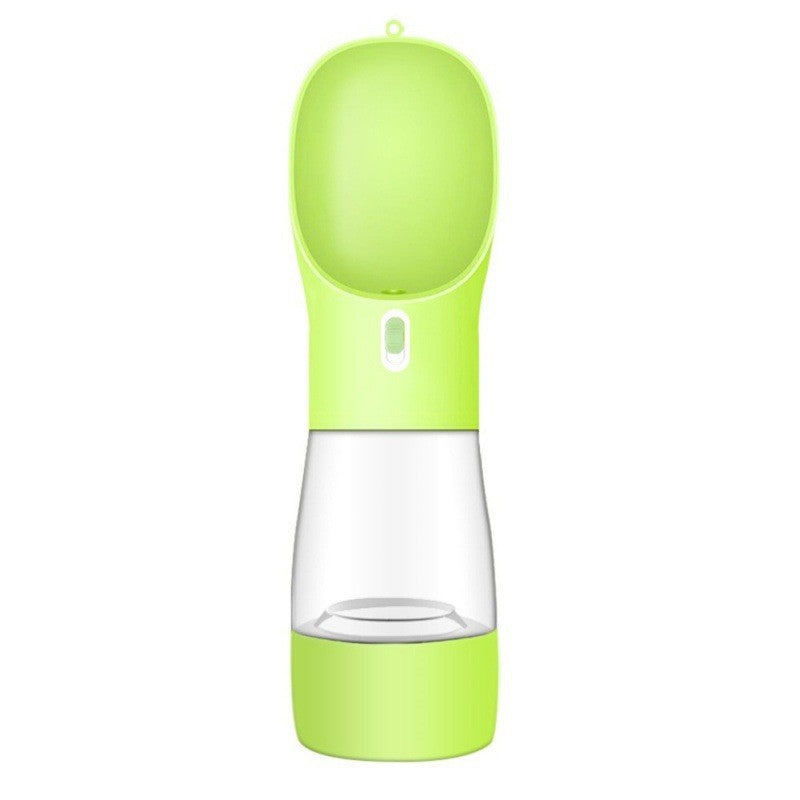 Portable Dog Water Bottle with Food Bowl - Travel Pet Drinking Bottle 458 ml