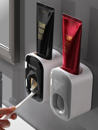 Wall-Mounted Toothbrush Holder and Toothpaste Dispenser