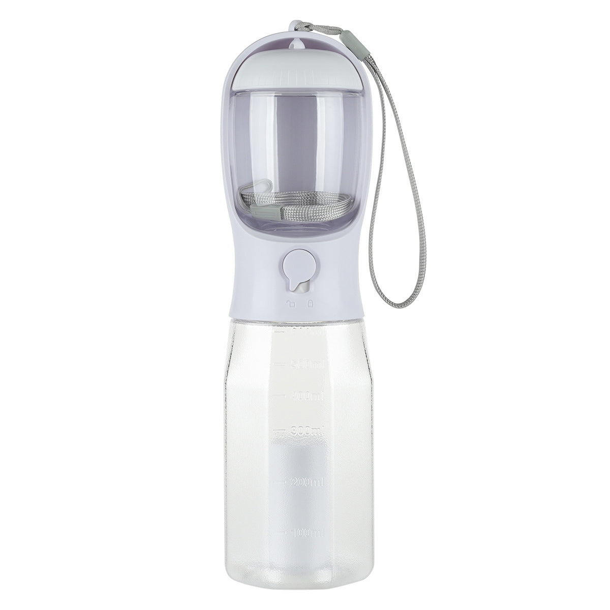3-in-1 Dog Water Bottle 600 ml - Leakproof Travel Drinker, Food & Poop Bag Holder