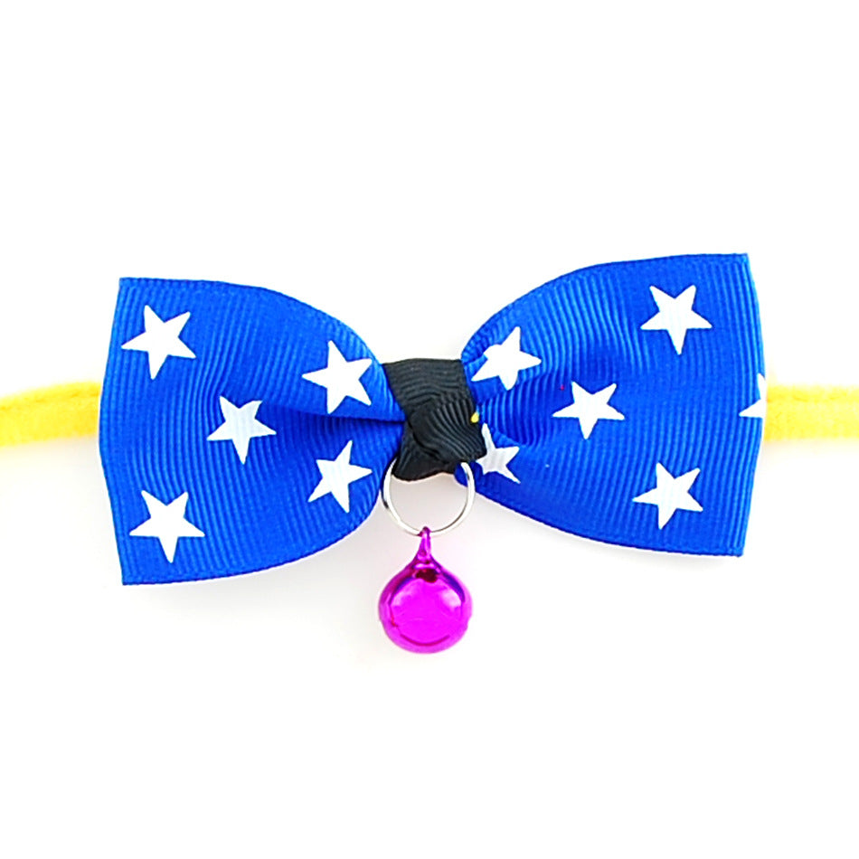 Pet Bow Tie Collar with Bell - Adjustable Cat & Dog Bow Tie