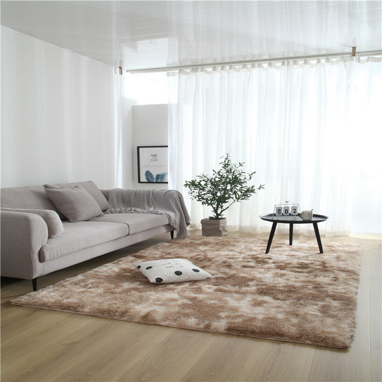 Tie-Dye Gradient Area Rug - Soft Bedroom & Living Room Carpet