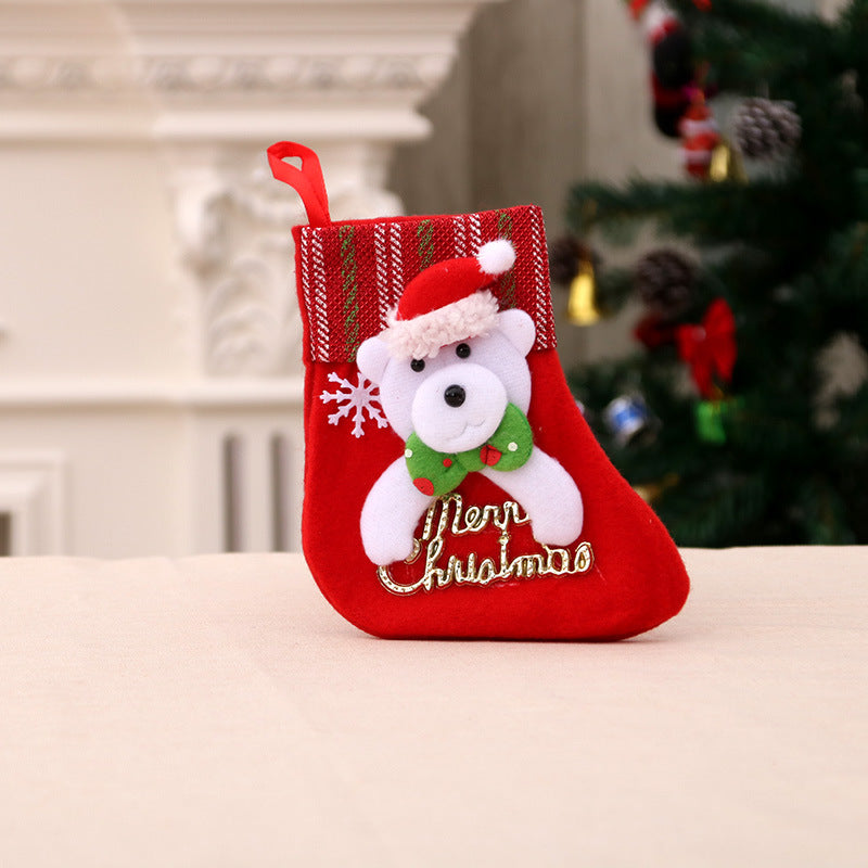 Christmas Decorations Santa Claus Socks Tree Pendant Gift Bag | Holiday Gift