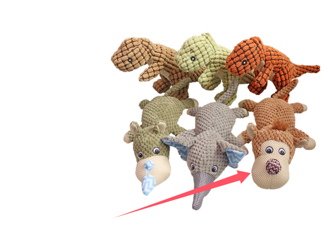 Squeaky Plush Dog Toys - Soft Animal Puzzle Chew Toys for Small & Medium Dogs