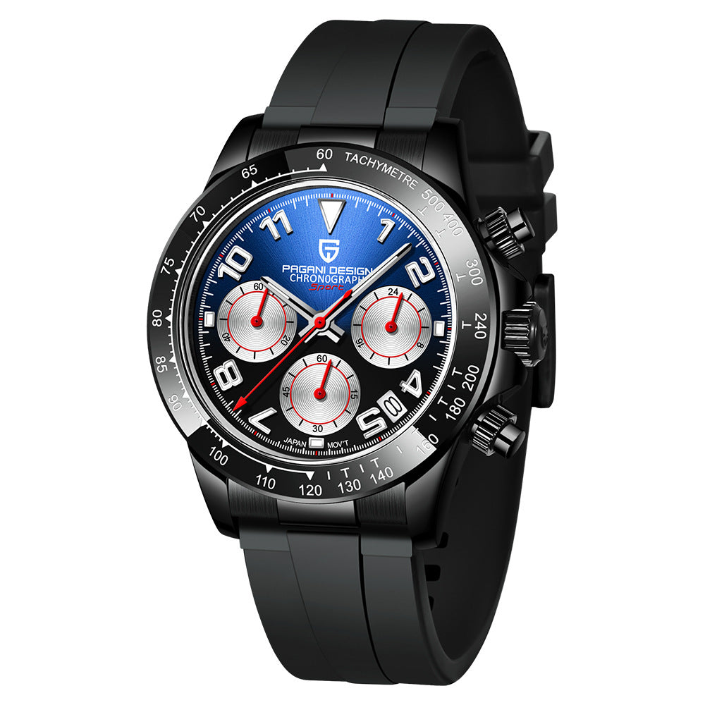 Men’s Quartz Chronograph Watch - Multifunction Sports Wristwatch