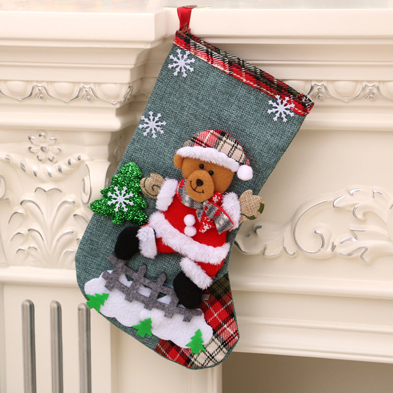 Christmas Decorations Santa Claus Socks Tree Pendant Gift Bag | Holiday Gift