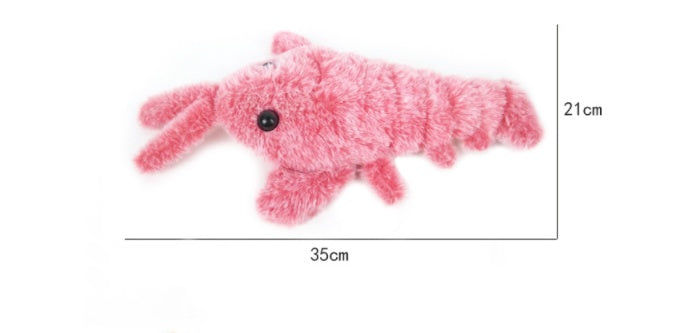 Electric Jumping Lobster Cat Toy - USB Rechargeable Wiggling Plush Toy