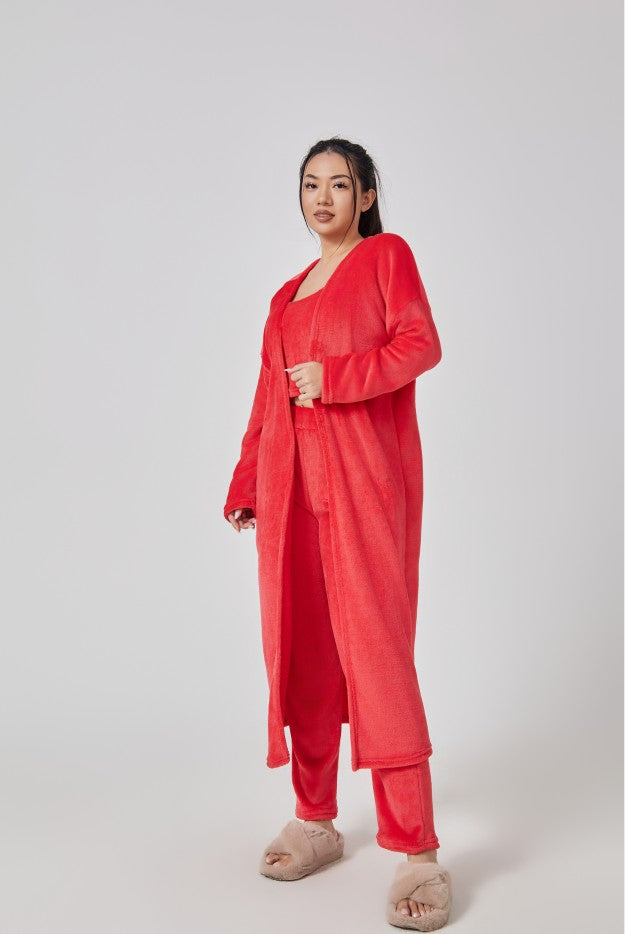Cozy Pajama Set 3 Piece Lounge Cute Loungewear Warm Suit Sets