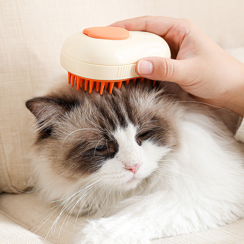 Avocado Steamy Cat Brush - 3-in-1 Self-Cleaning Spray Grooming Comb