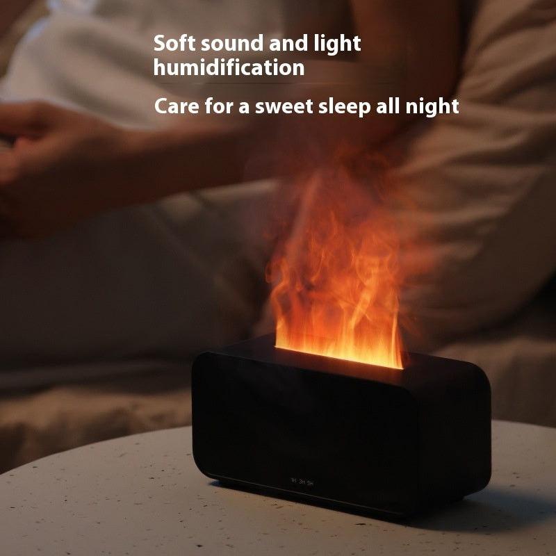 Timer Flame Simulation Aroma Diffuser - USB Household Humidifier