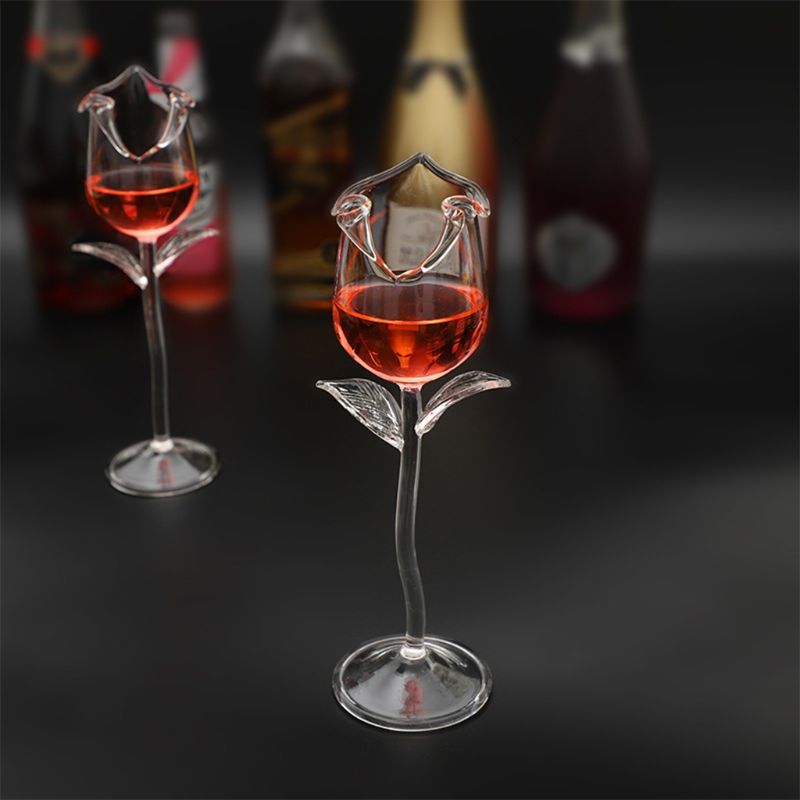 Fancy Red Wine Goblet & Cocktail Glass - Elegant Crystal Stemware