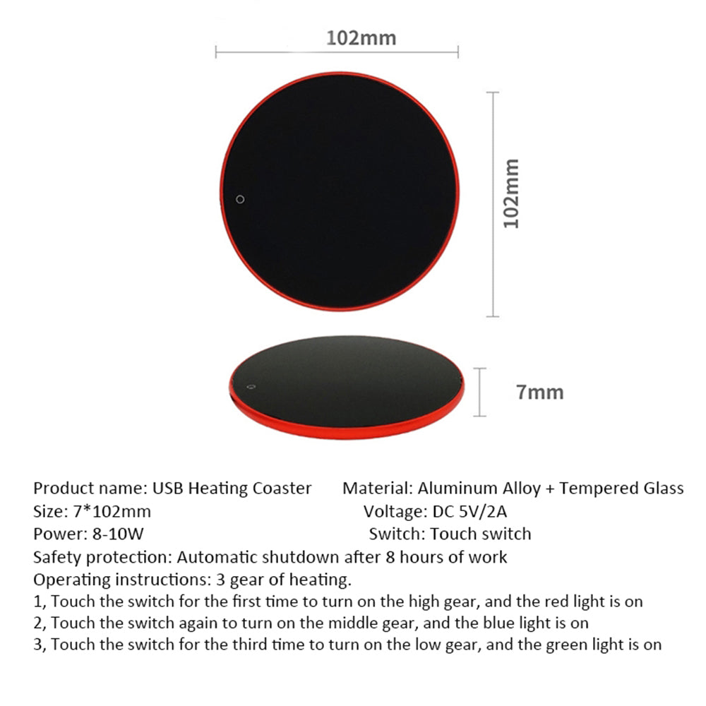 USB Coffee Mug Warmer - Milk & Tea Cup Heating Coaster