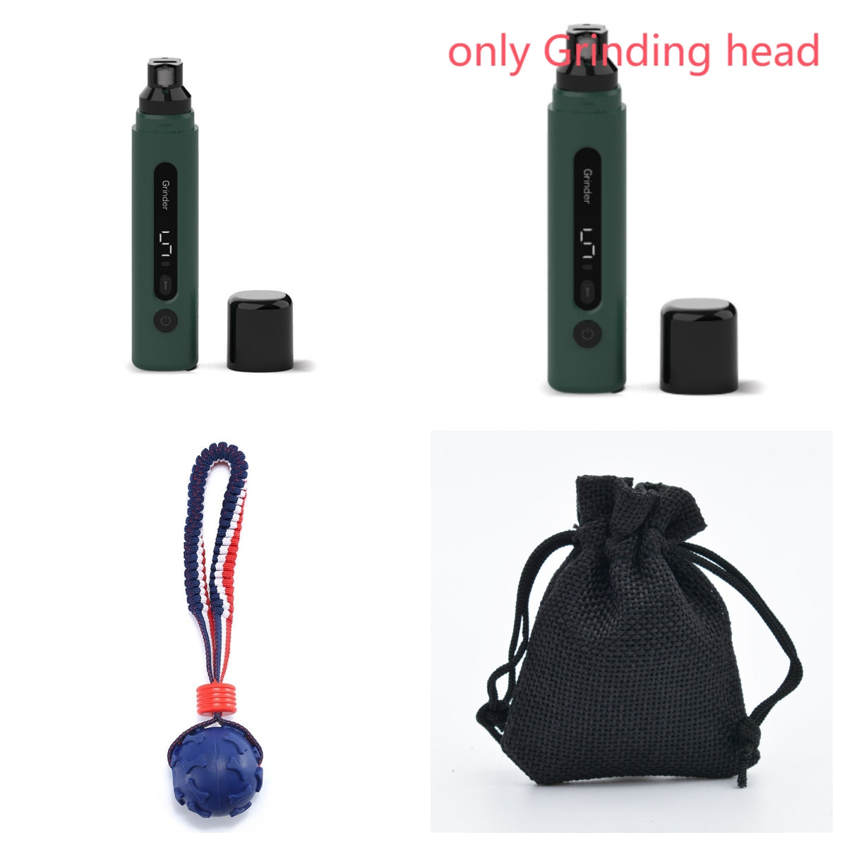 Super Quiet Dog Nail Grinder - Rechargeable 5-Speed Pet Nail Trimmer for Dogs & Cats