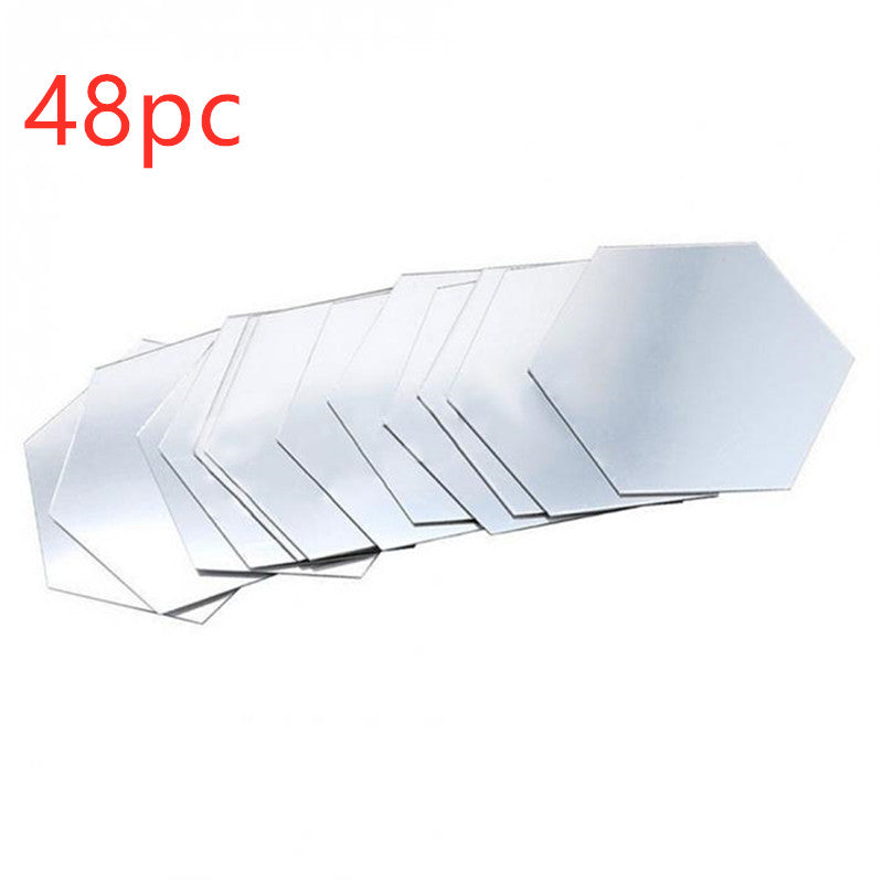Hexagon Acrylic Mirror Wall Stickers - 3D Removable Wall Decor