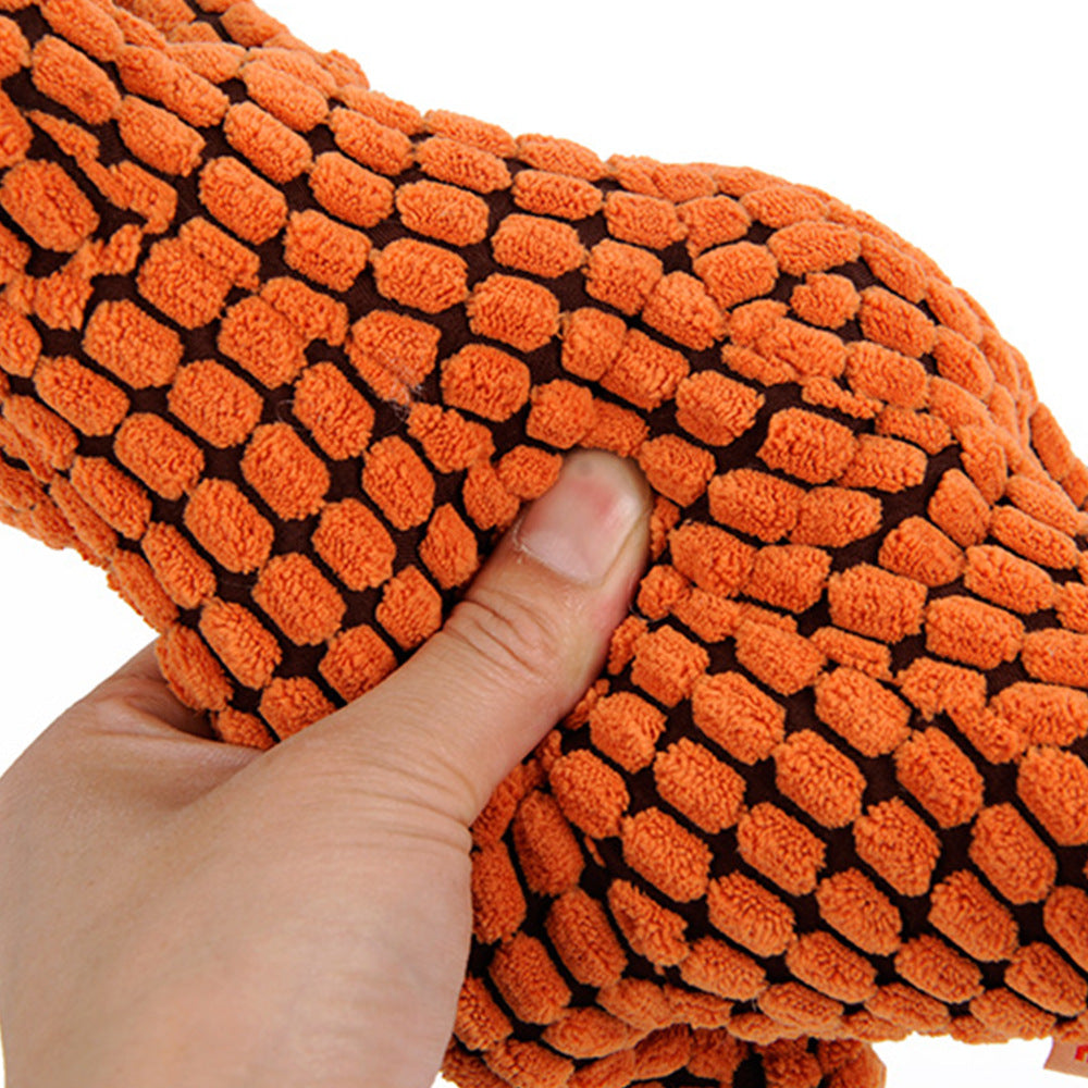 Plush Dinosaur Squeaky Dog Toy - Soft Stuffed Chew Toy for Small & Large Dogs