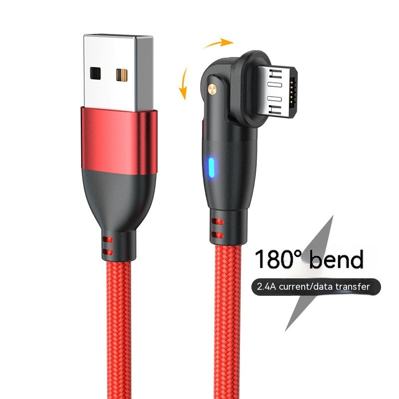 180° Bending Fast Charging Data Cable - Gaming USB Cable