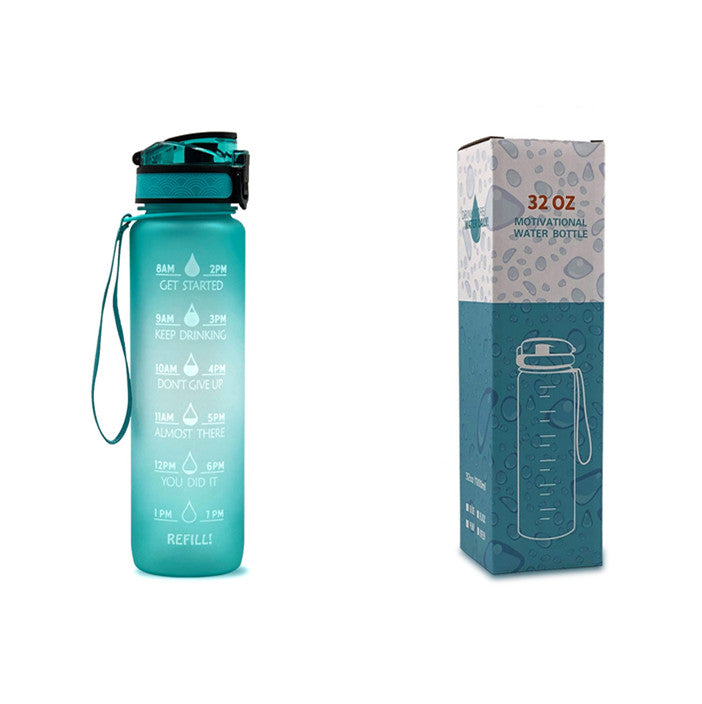 1 L Motivational Water Bottle with Time Markers
