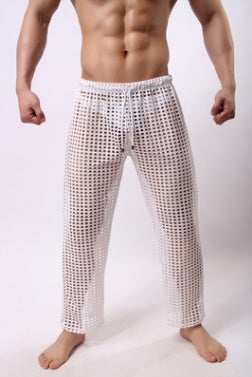Men’s Sexy Mesh Trousers - Sheer Lounge Pants