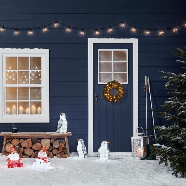 Christmas Acrylic Penguin Decoration Light Ornaments | Xmas Holiday Decor