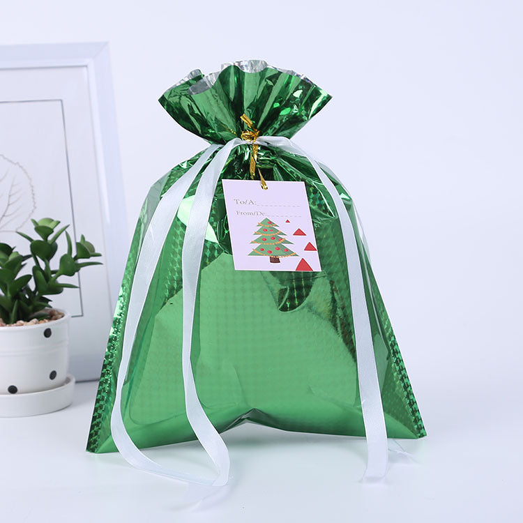 Christmas Gift Wrapping Bag Drawstring Decoration | Xmas Holiday Decor