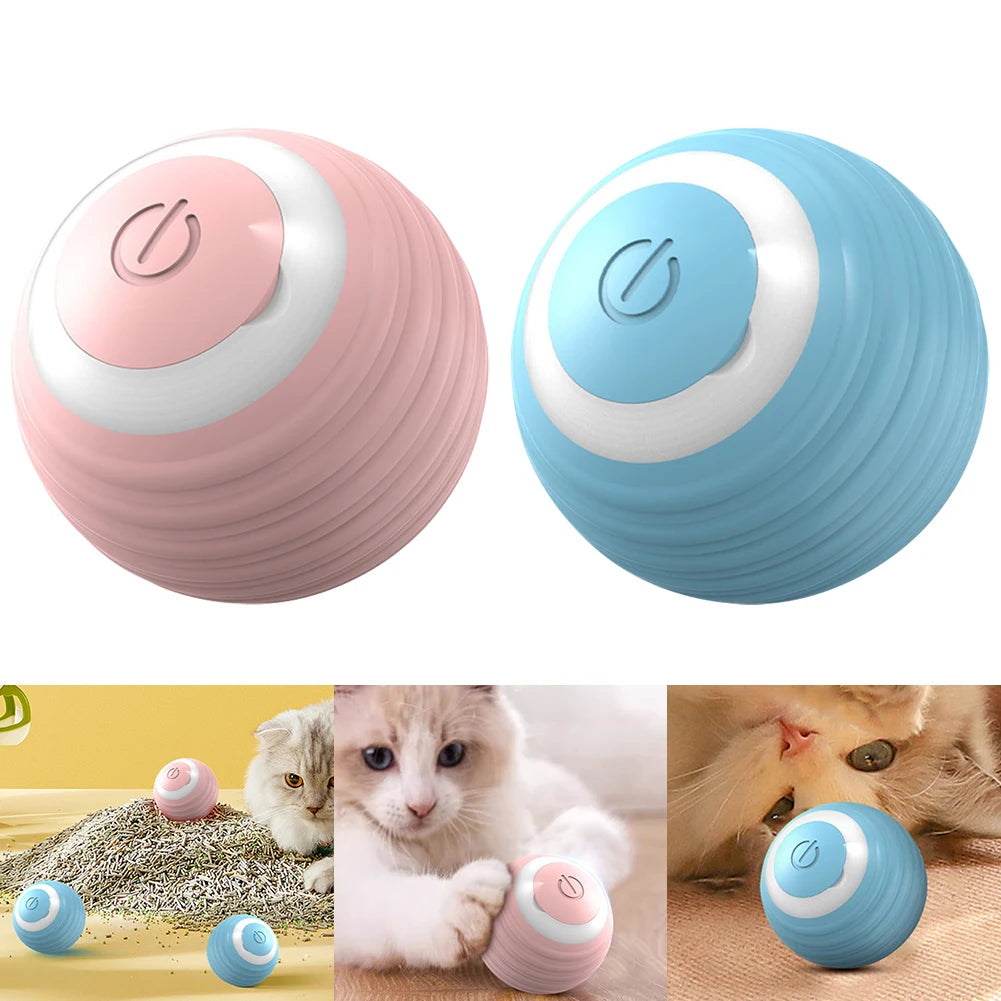 Automatic Bouncing Cat Ball - Rechargeable Self-Moving Kitten Toy