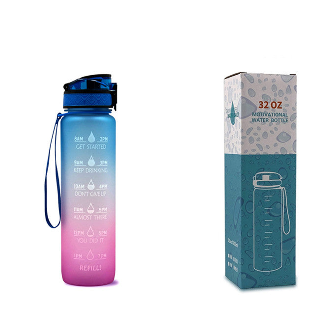 1 L Motivational Water Bottle with Time Markers