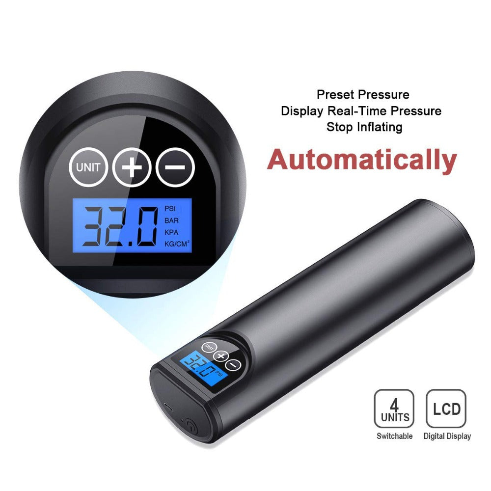 Handheld Car Tire Air Pump - Multifunction Portable Inflator