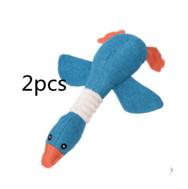 Squeaky Plush Dog Toys - Soft Animal Puzzle Chew Toys for Small & Medium Dogs