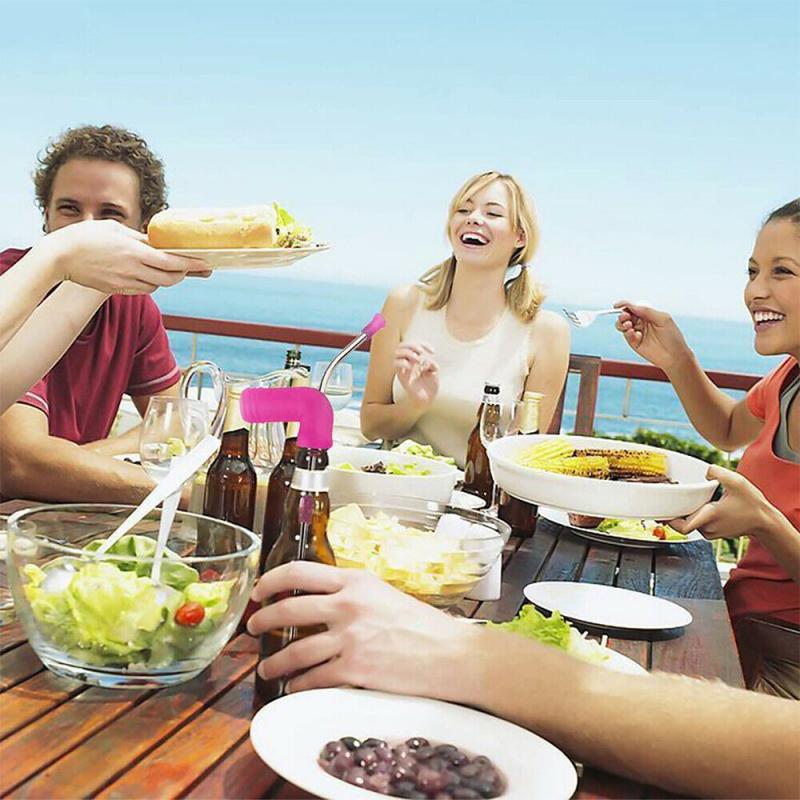 Beer Snorkel Straw Bong Funnel Slammer Double Drinking Bar Tools