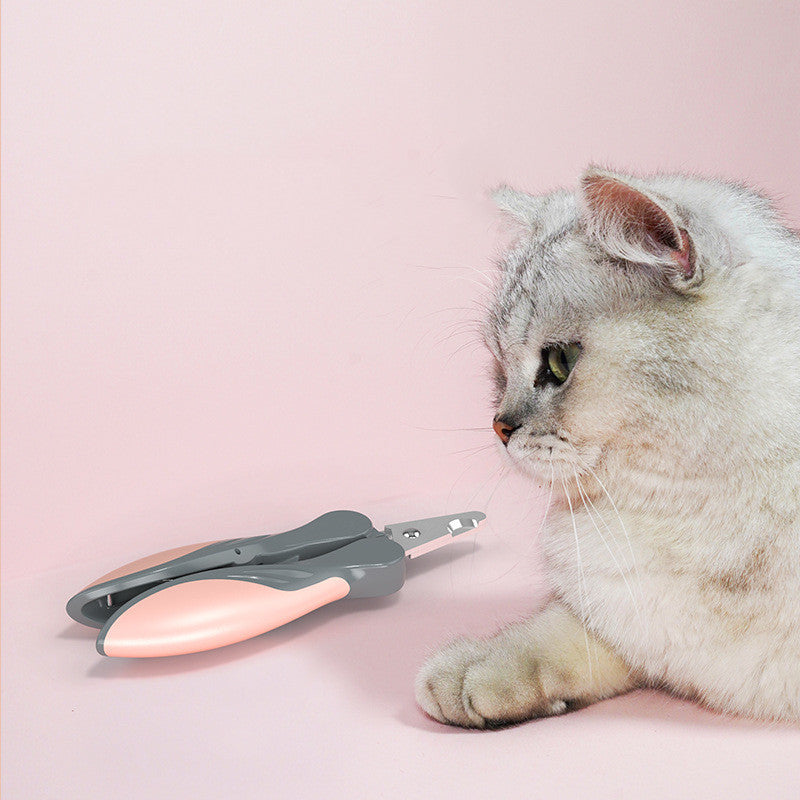Pet Nail Clippers - Stainless Steel Dog & Cat Claw Trimmer with Soft Grip