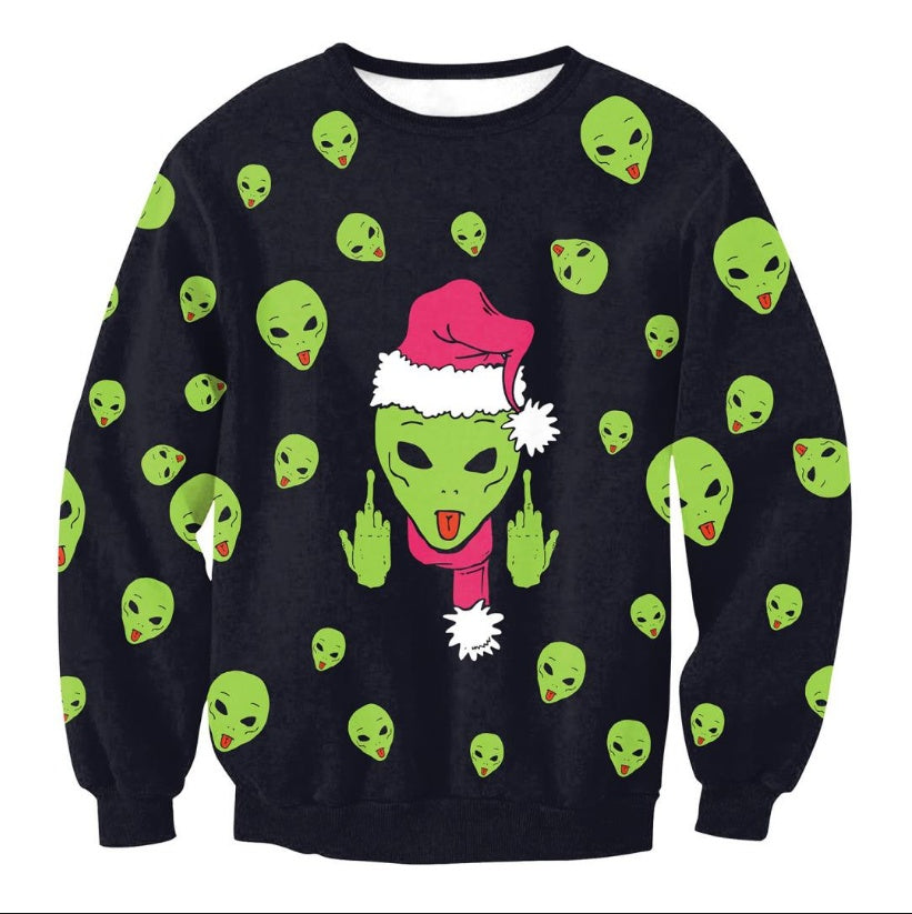 UGLY Christmas Sweater Vacation Santa Elf Funny Women's Men Sweaters