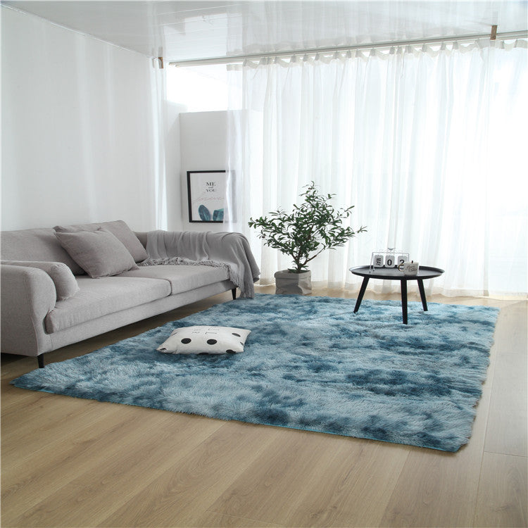 Tie-Dye Gradient Area Rug - Soft Bedroom & Living Room Carpet