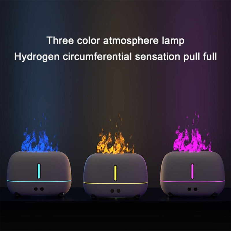 Flame Humidifier Upgraded Fireplace Air Aroma USB Essential Oil