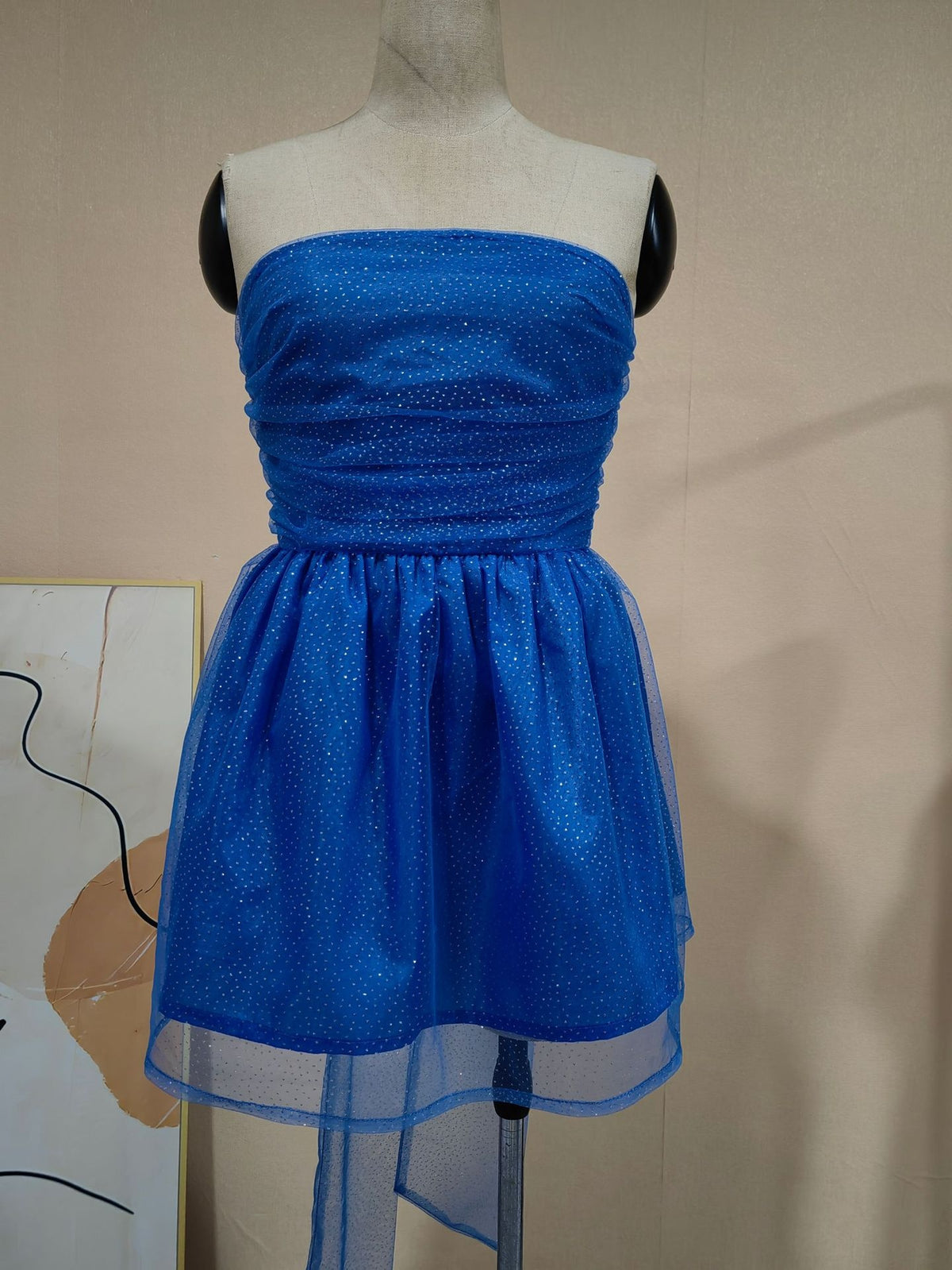 Tube Top Lace Dress with Back Bow-Knot Summer Fashion Temperament