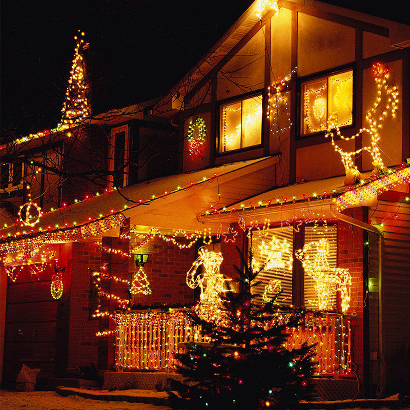 Christmas Decoration Lights Decorating the House | Xmas Holiday Decor