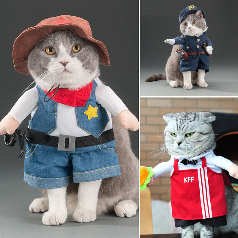 Spring & Autumn Pet Cat Costume - Cute Cat Clothes
