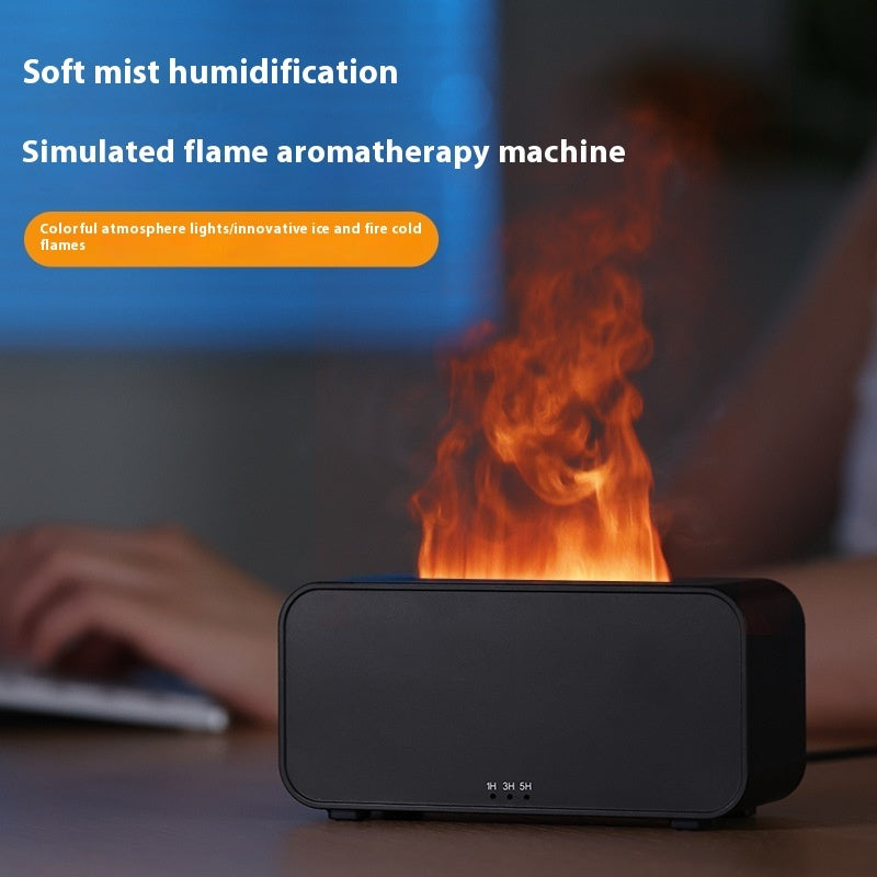Timer Flame Simulation Aroma Diffuser - USB Household Humidifier
