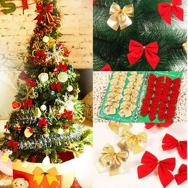 Christmas Tree Ornaments Decoration Bow | Xmas Holiday Decor