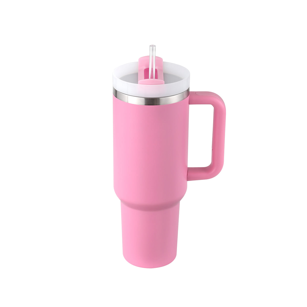 40oz Insulated Tumbler with Handle & Straw - Stainless Steel Leakproof Travel Mug