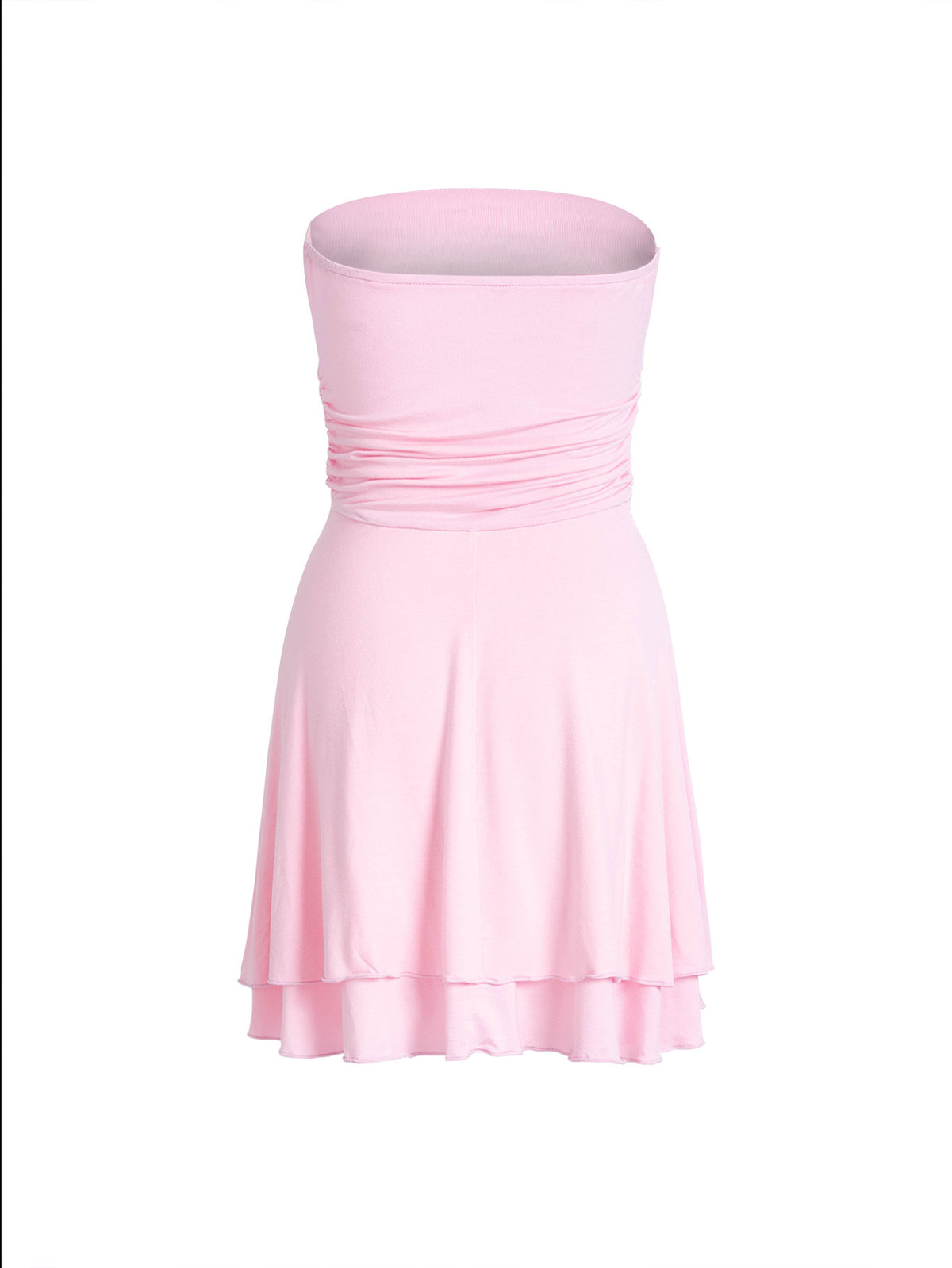 Y2K Tube-Top Short Dress Summer Sexy Pleated Tight Dresses